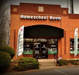 A brick building with the words homeschool room on it.